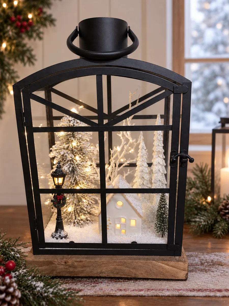 Fireside Holiday Lantern